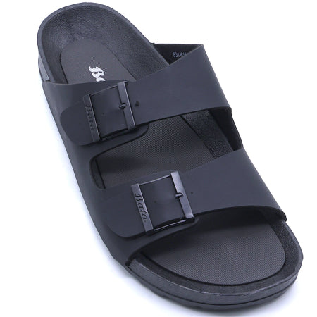 Black Flexi Slides