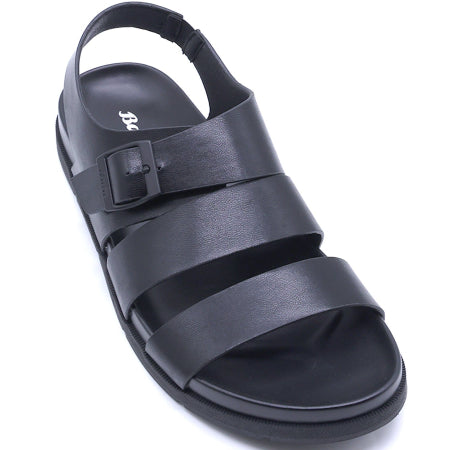 All Black Strappy Sandals
