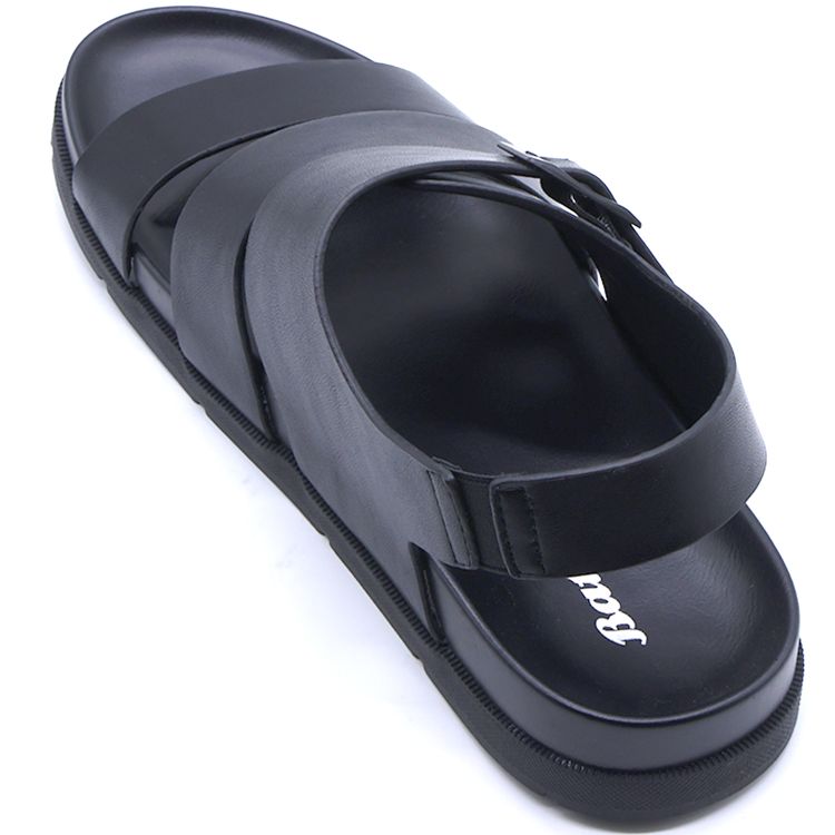 All Black Strappy Sandals