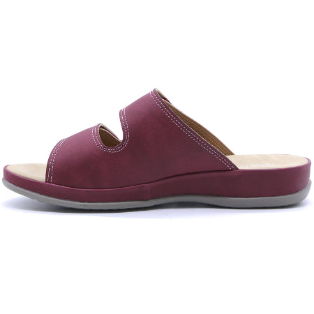Comfit Burgundy Velcro Slides