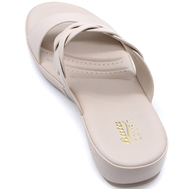 Comfit Braided Beige Slides