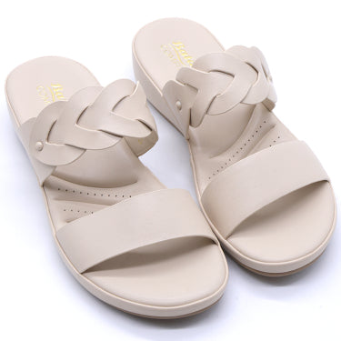 Comfit Braided Beige Slides