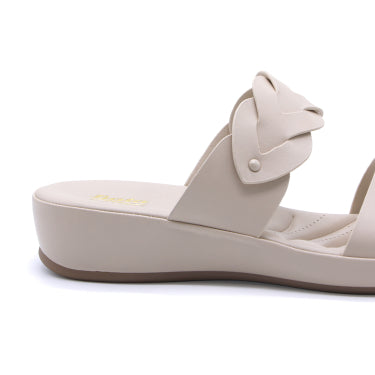 Comfit Braided Beige Slides