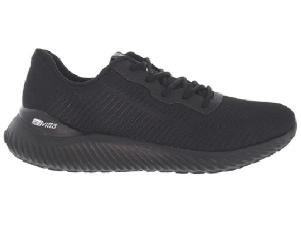 actmax all black knit sneakers
