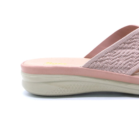 Comfit Knit Strapped Pink Slides