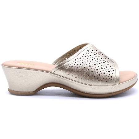 Comfit Gold Wedge Lasered Slides