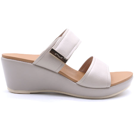 Comfit Beige Wedge Mule