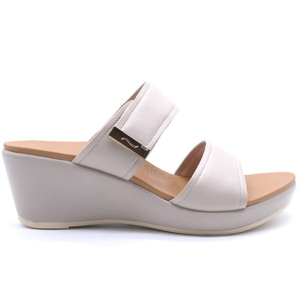 Comfit Beige Wedge Mule