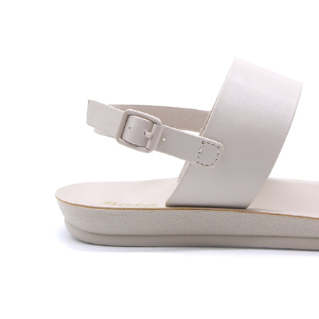 BEIGE MINIMALIST STRAP SANDALS