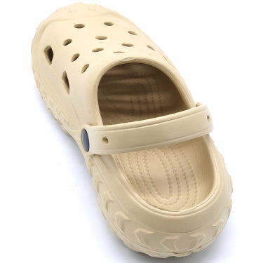 Kids Beige Foam Clogs