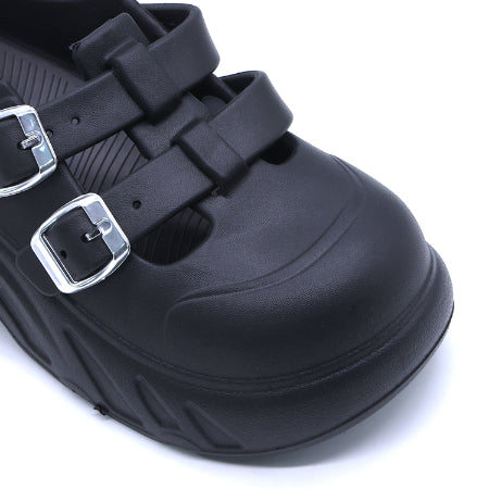 Chunky Black Foam Slides
