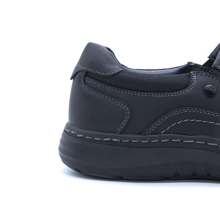 Comfit Black Stitched Slip-ons