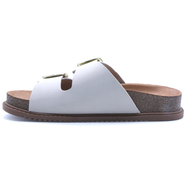 BR Beige Nubuck Slides