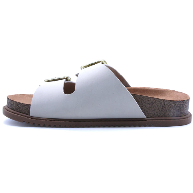 BR Beige Nubuck Slides