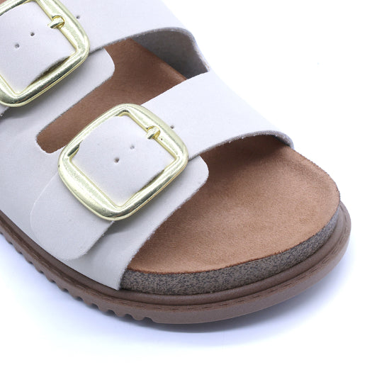 BR Beige Nubuck Slides