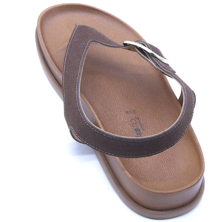 BR Brown Suede Thong Sandals