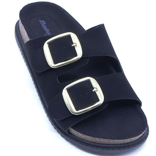 BR Black Nubuck Slides