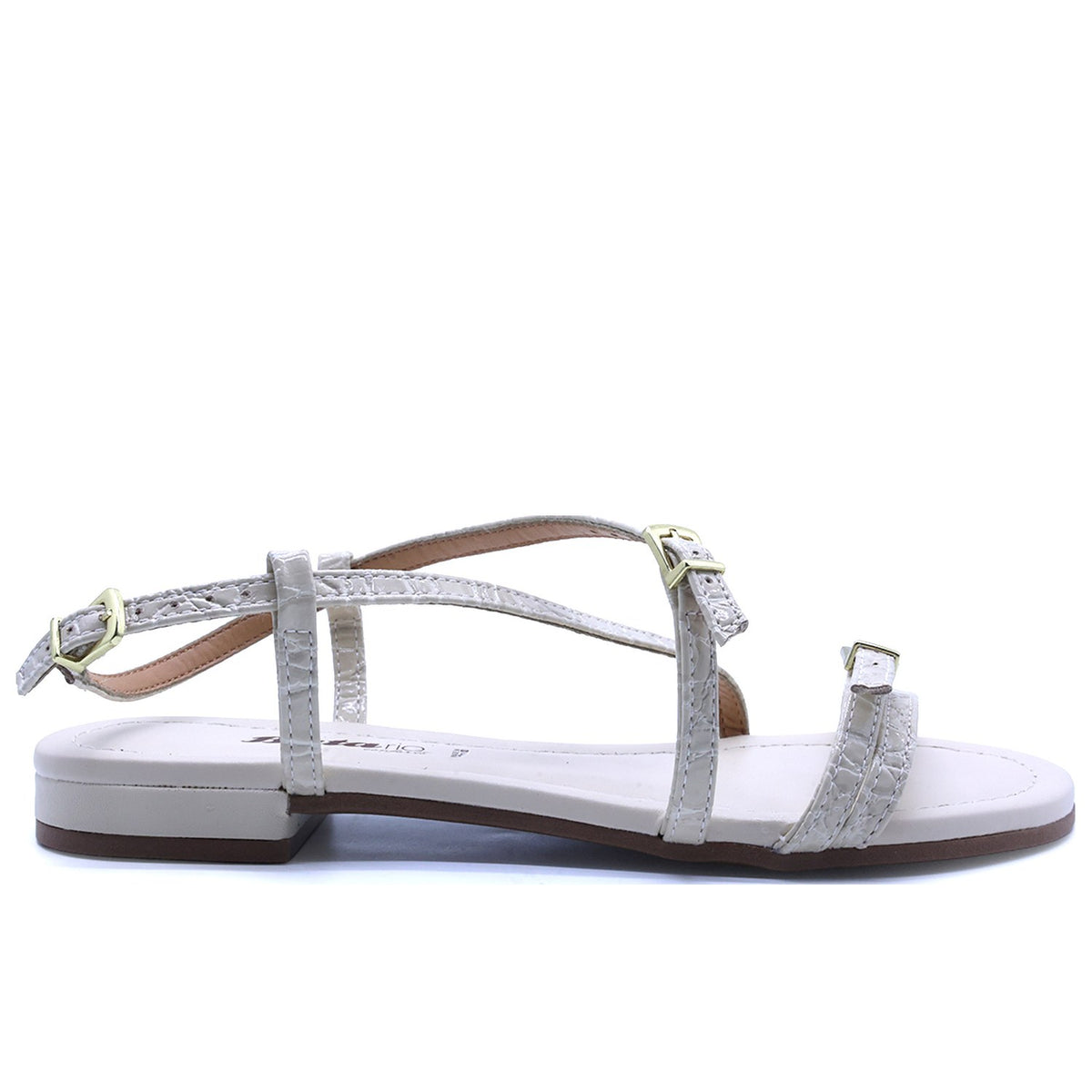 BR Strappy Printed Beige Sandals