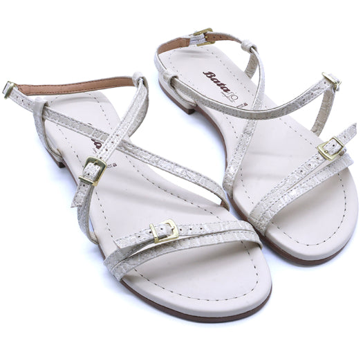 BR Strappy Printed Beige Sandals
