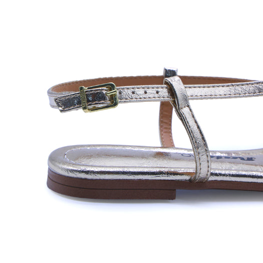 BR Gold Weave Flat Sandal
