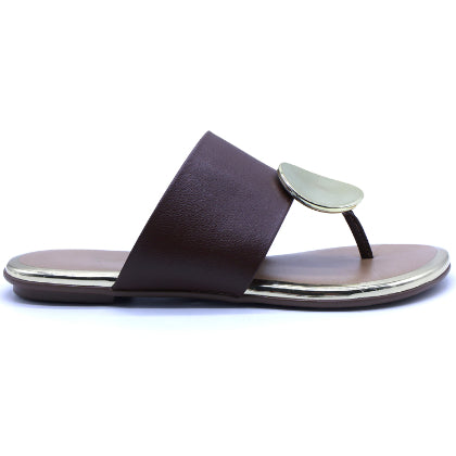 BR Brown Gold Charm Slide