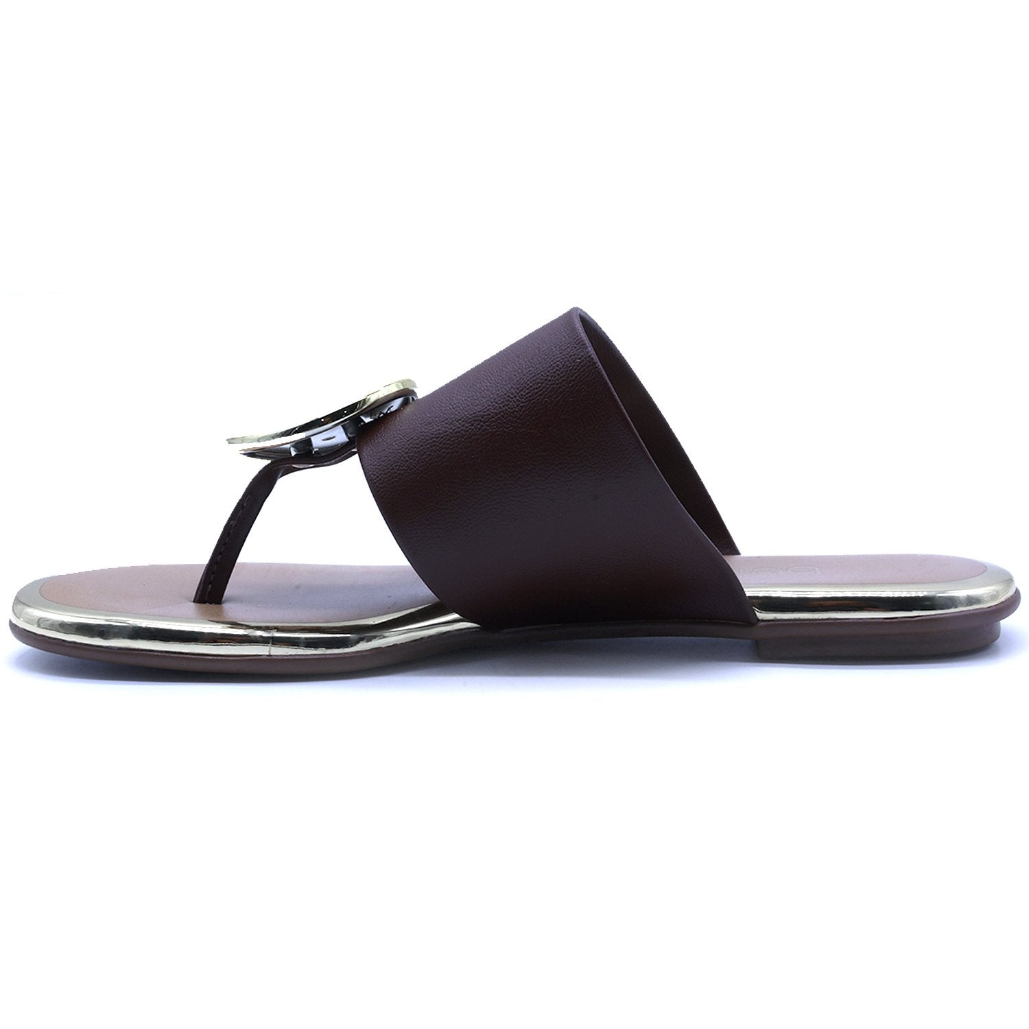 BR Brown Gold Charm Slide
