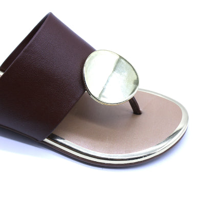 BR Brown Gold Charm Slide