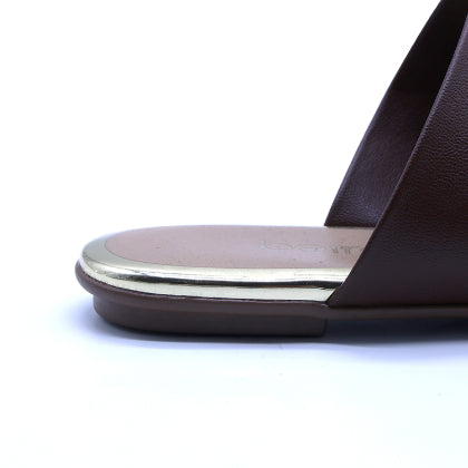 BR Brown Gold Charm Slide