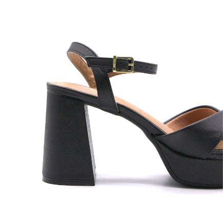 BR BLACK CROSSOVER PLATFORM SANDAL