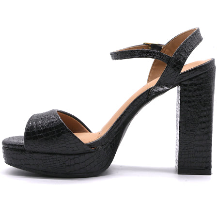 BR Black Snakeprint Platforms