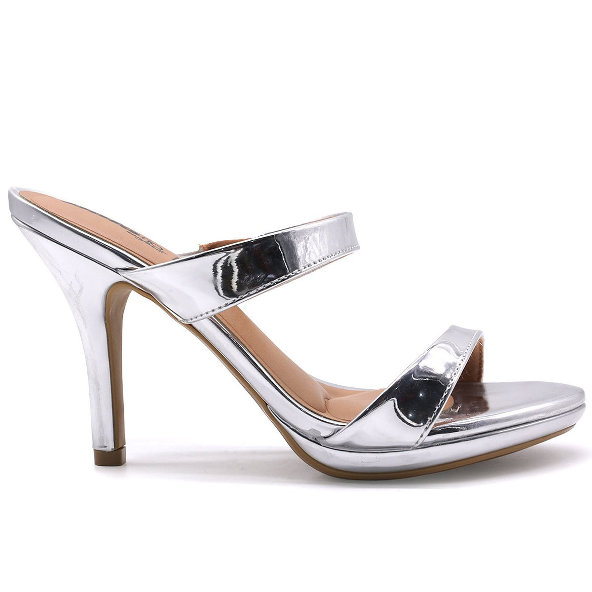 BR Silver Double Strap Mule