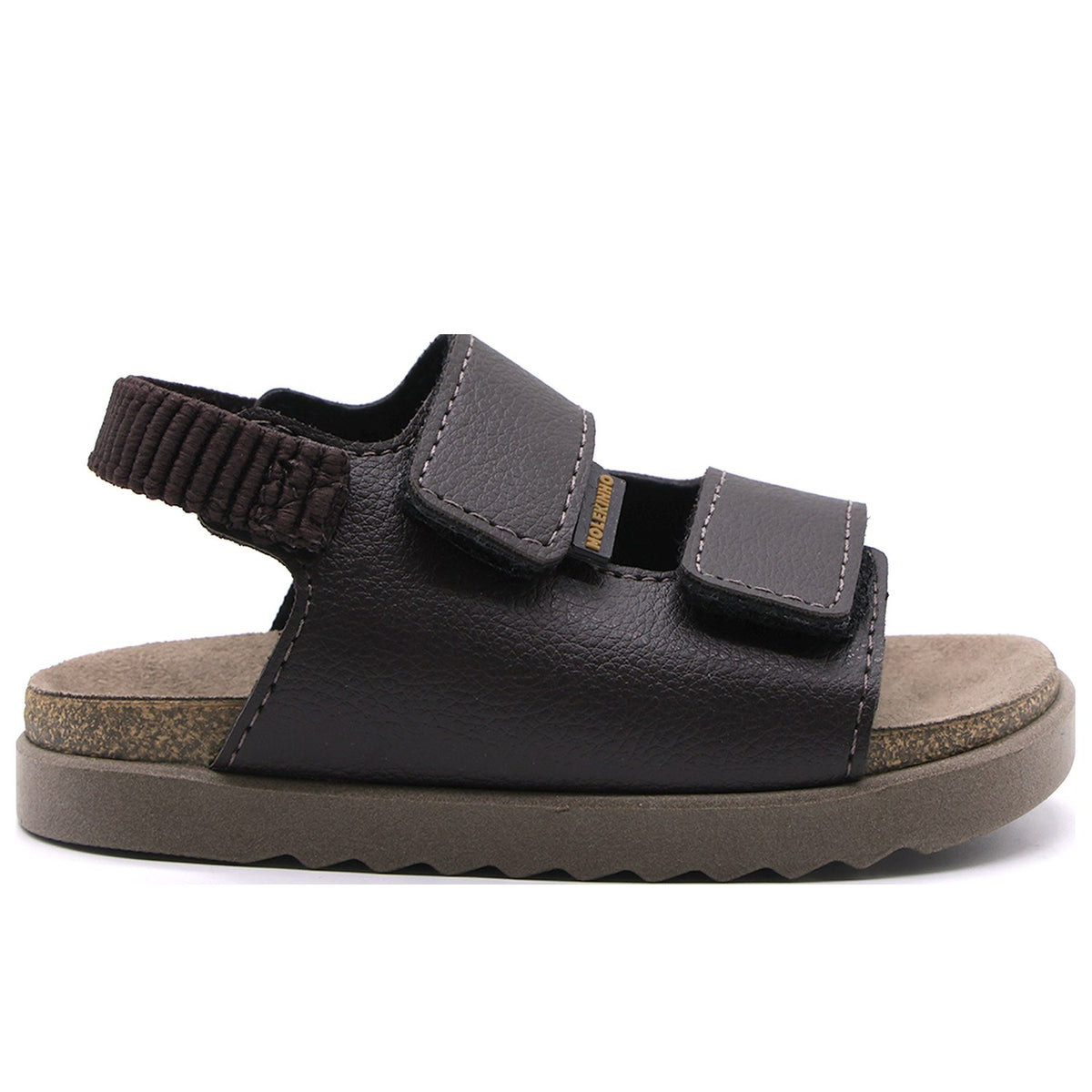 BR Baby Brown Velcro Cork Sandal