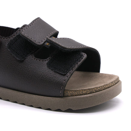 BR Baby Brown Velcro Cork Sandal
