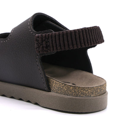 BR Baby Brown Velcro Cork Sandal