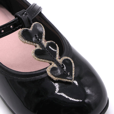 BR GLITTER HEART BLACK MARY JANES