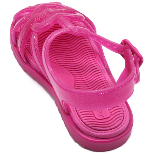 BR Fuchsia Jelly Heart Sandals