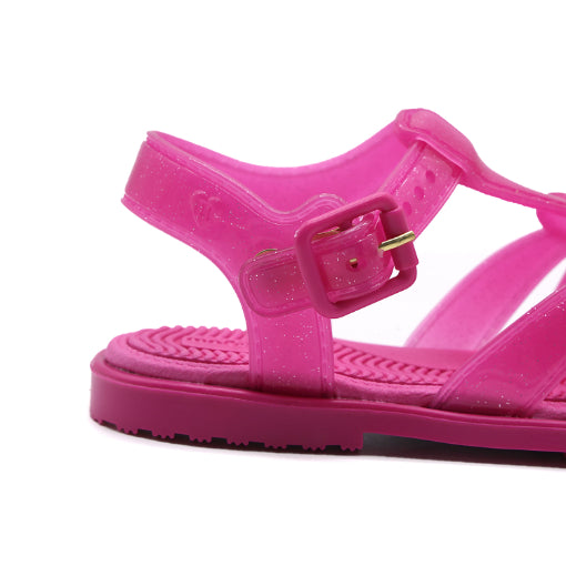 BR Fuchsia Jelly Heart Sandals