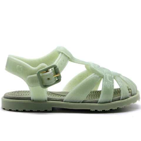 BR Green Jelly Heart Sandals