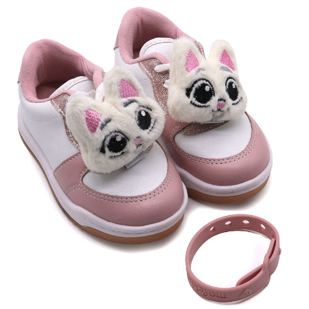 BR Baby Girls Kitty Charm Sneakers