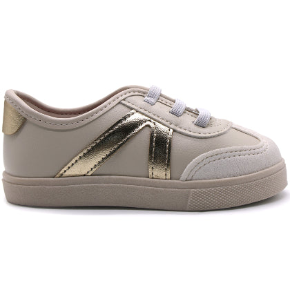 BR Baby Beige Metallic Stripe Sneakers