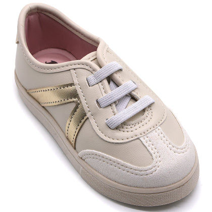 BR Baby Beige Metallic Stripe Sneakers