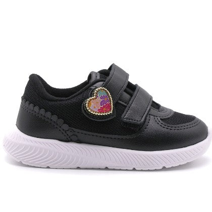 BR Baby Black Heart Charm Sneakers