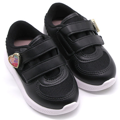 BR Baby Black Heart Charm Sneakers