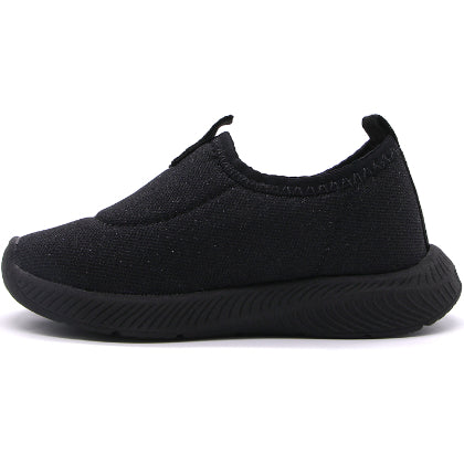 BR Baby Girls Black Knit Slip-Ons