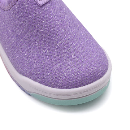BR Baby Girls Purple Glitter Slip-On