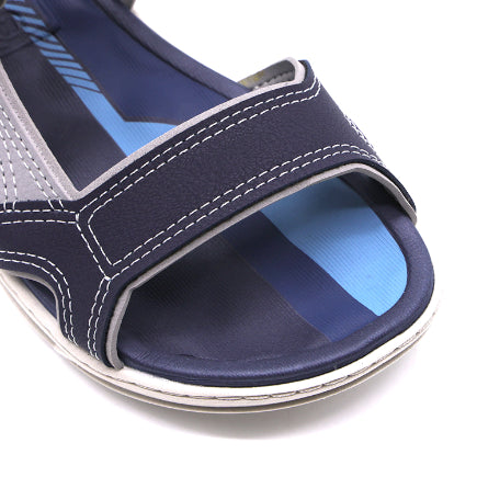 BR Boys Navy and Grey Sport Sandals