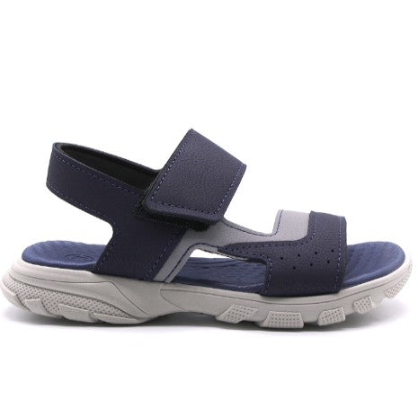 BR Boys Navy & Grey Comfort Velcro Sandals