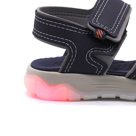 BR Baby Boys Navy Fun Lights Sport Sandals