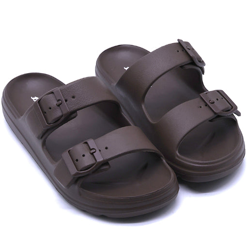 BR Brown Lightweight Dbl Strap Slides