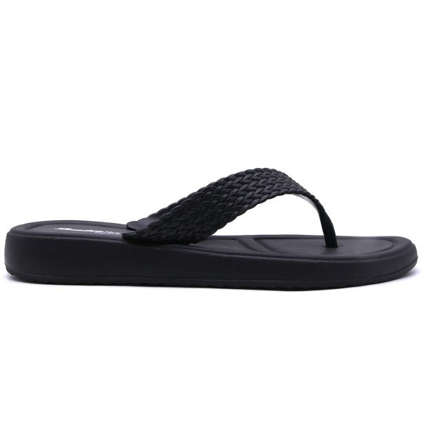 BR Black Braided Thongs